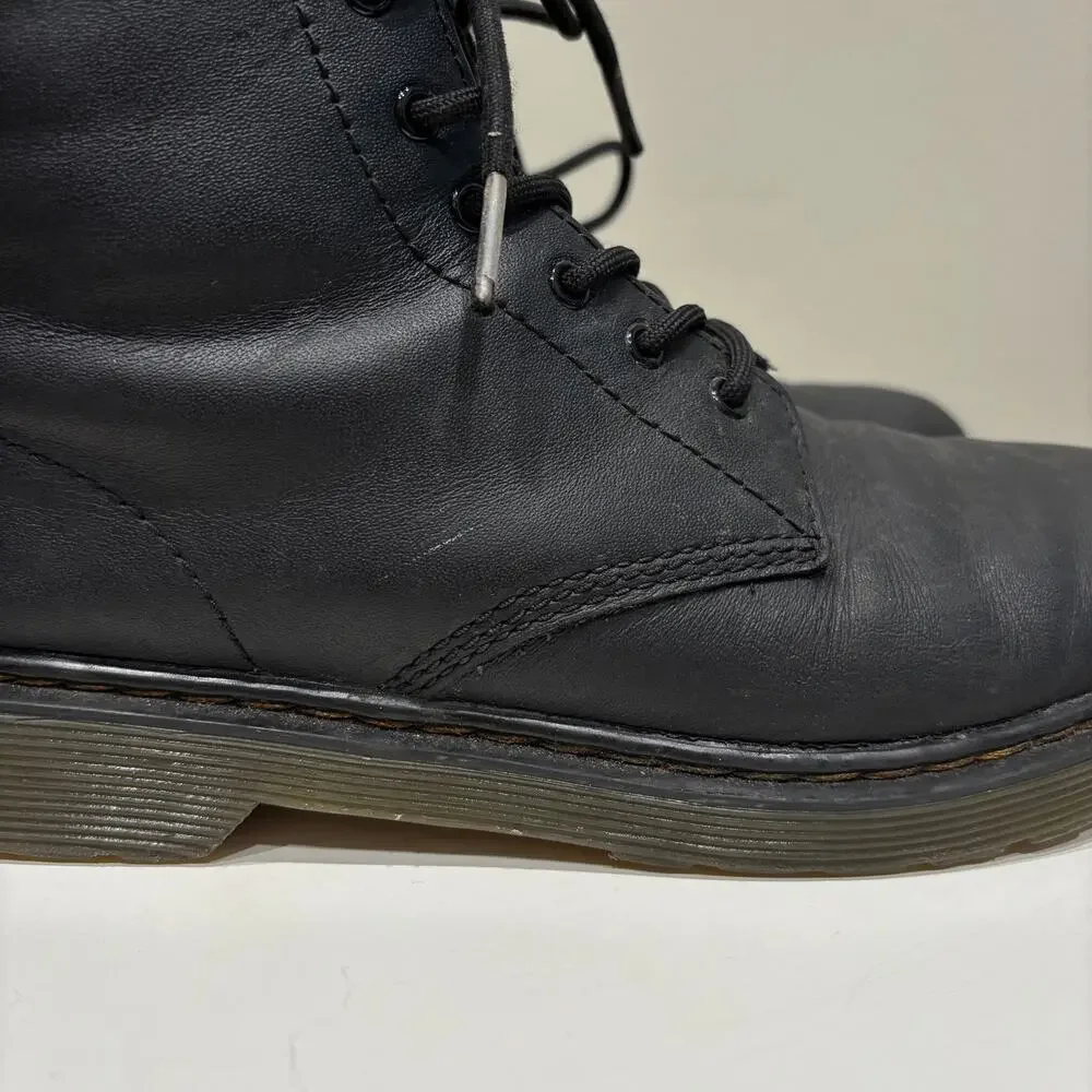 Dr. Martens 1460 Y Youth Softy T Leather Lace Up Boots in Black - Size: 5 M/6 L